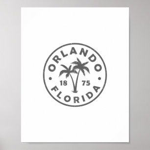 Poster Orlando Floride Vintage Palmier Garçons Filles Sou