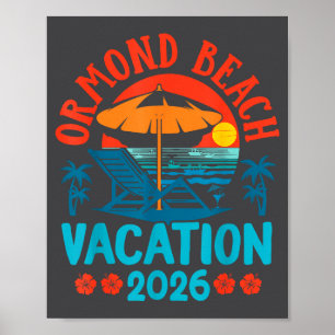 Poster Ormond Beach Floride 2026 Vacances en famille Plag