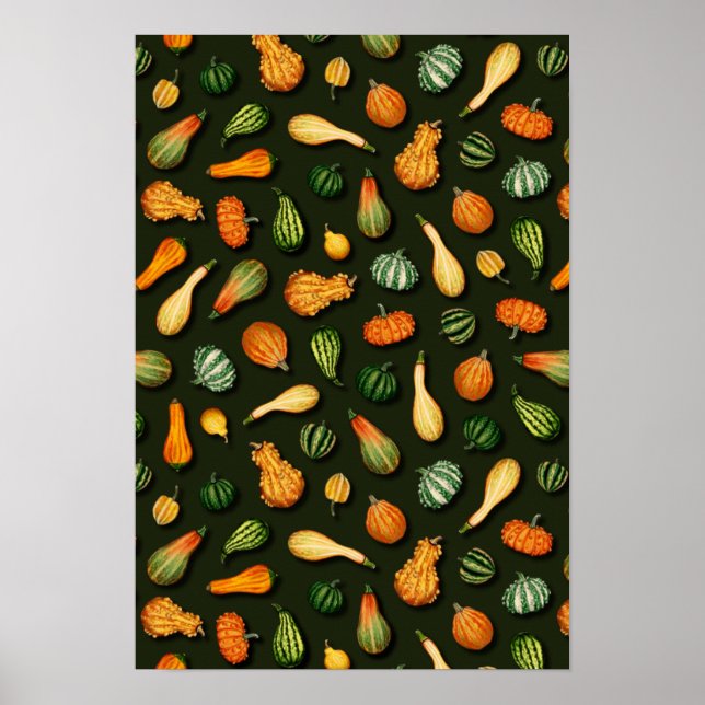 Poster Ornamental Gourds for Autumn, affaire Thanksgiving (Devant)