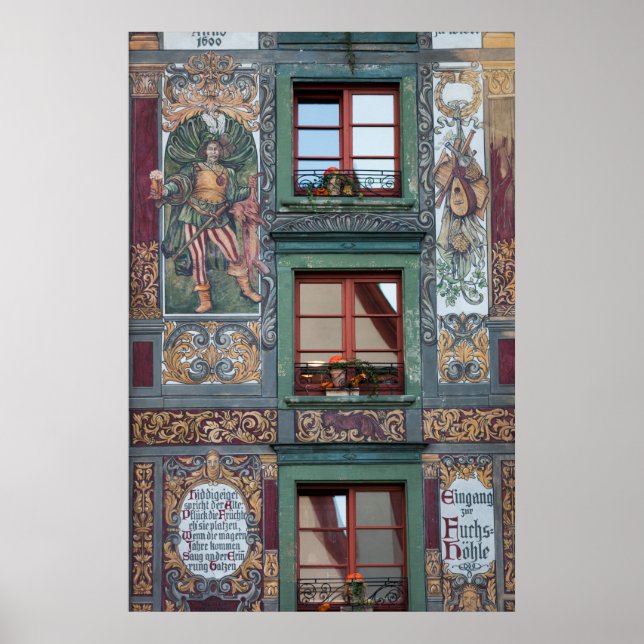 Poster Ornate Fresco Detail, Allemagne (Devant)