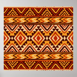 Poster Ornement ethnique Navajo : Vintage sans couture