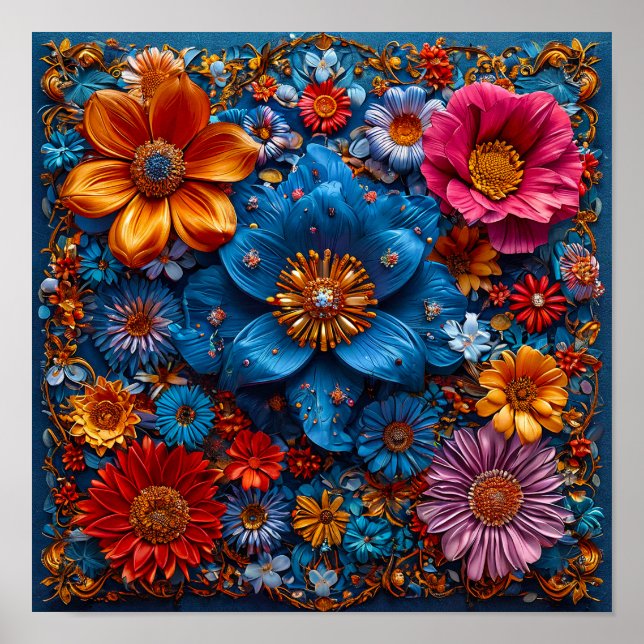 Poster Ornement floral (Devant)