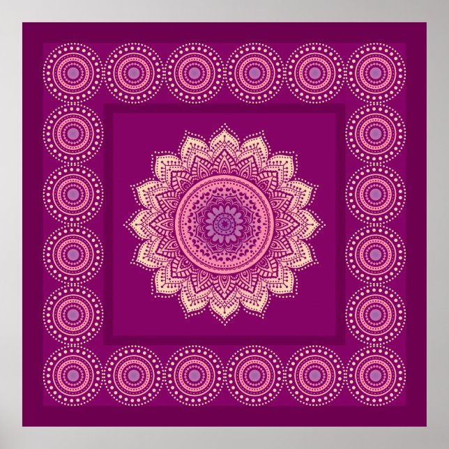 Poster Ornement indien (Devant)