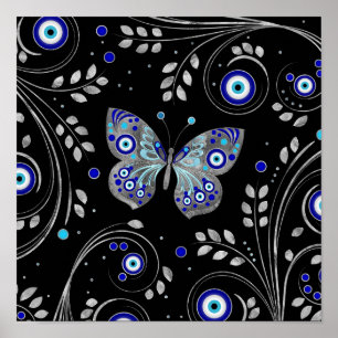 Poster Ornement oculaire du papillon