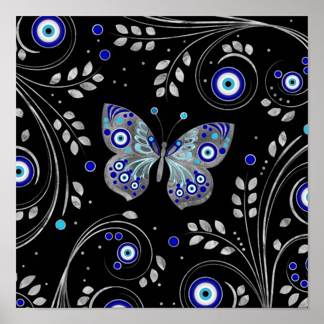 Poster Ornement oculaire du papillon (Devant)