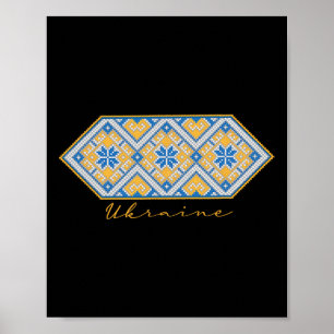 Poster Ornement Traditionnel Ukrainien de Vyshyvanka d'Uk