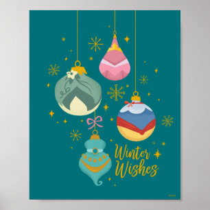 Poster Ornements Disney Princess Souhaits d'hiver