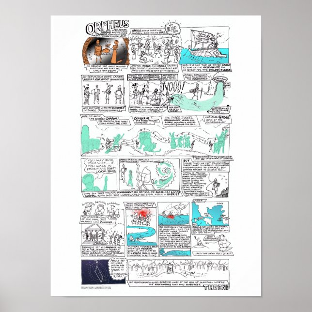 Poster Orphée - bande de greekmythcomix (Devant)