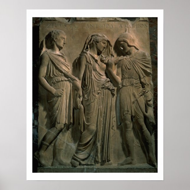Poster Orphée, Eurydice et Hermes (marbre) (Devant)