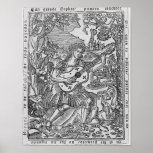 Poster Orphée jouant la musique