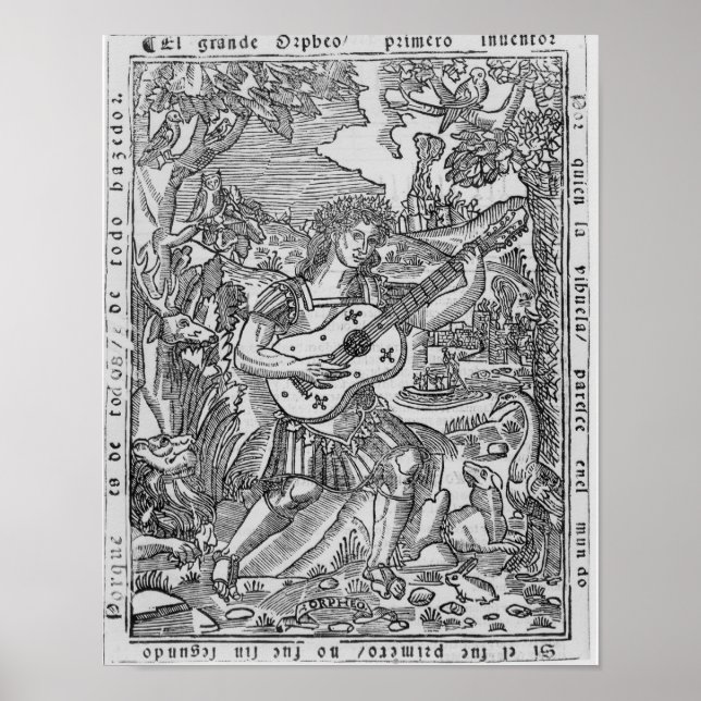 Poster Orphée Jouer De La Musique (Devant)