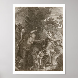 Poster Orpheus, Leading Eurydice Out of Hell, Looks Back