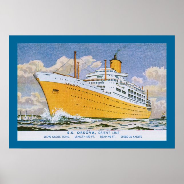 Poster Orsova de la ligne Orient (Devant)