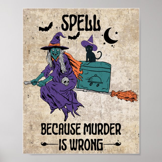 Poster Orthographe parce que murd*r a tort (Devant)
