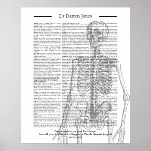 Poster orthopédique Dr chirurgien radiologiste Retraite C