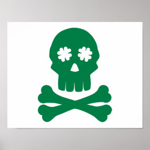 Poster os shamrocks du crâne irlandais
