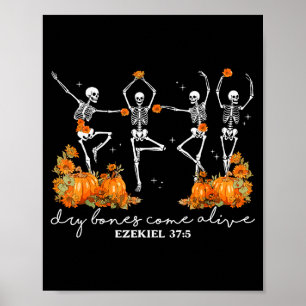 Poster Os squelettes d'Halloween reviennent à la vie Sque