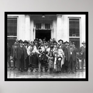 Poster Osage Indian Group Maison Blanche 1919