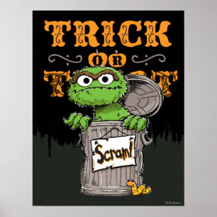 Poster Oscar the Grouch - Trick or Treat, Scram!