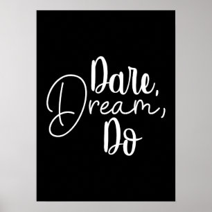 Poster Oser, Dream Do, Gymnase, Hustle, Réussite Motivati