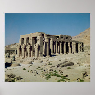 Poster Osiride figure Ramesses II flanquant les murs