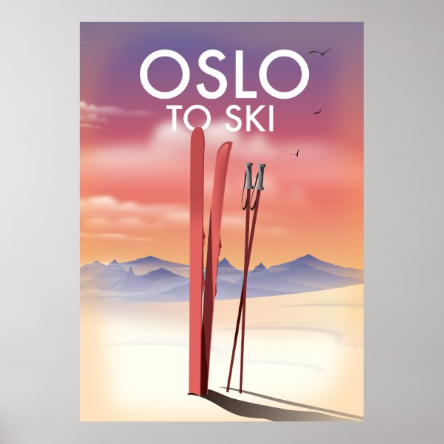 Poster Oslo À Ski (Devant)
