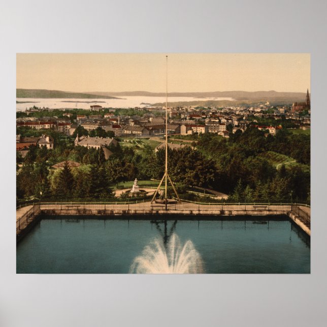 Poster Oslo de St Hanshaugen Park Norvège tirage d'archiv (Devant)
