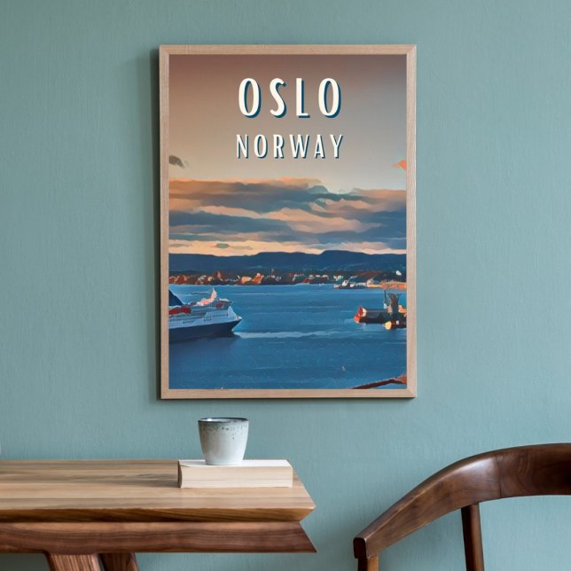 Poster Oslo, la ville de la culture scandinave (Oslo : Élégance nordique et paysages envoûtants.)