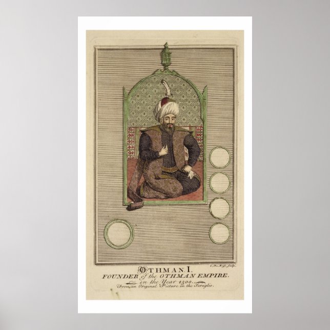 Poster Osman I (1259-1326) fondateur de l'Empire ottoman (Devant)