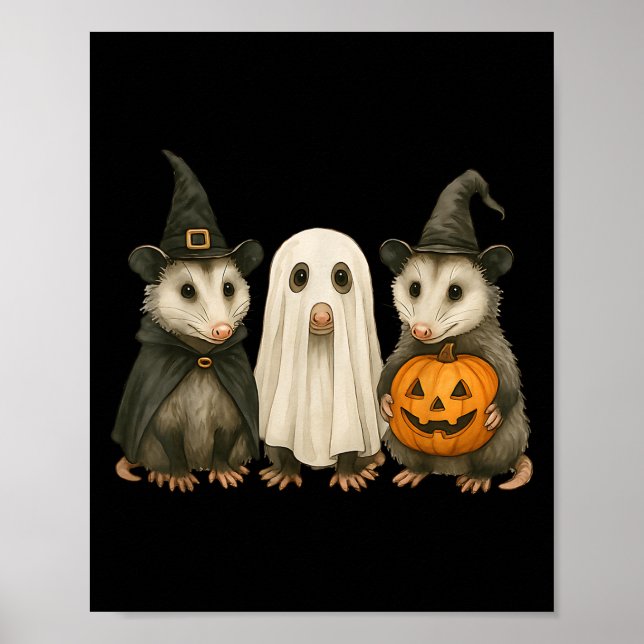 Poster Ossum Halloween Ssum Witch Ghost Pumpkin  (Devant)