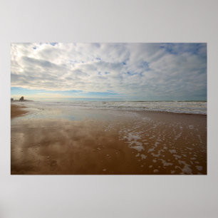 Poster Ostend beach Belgium
