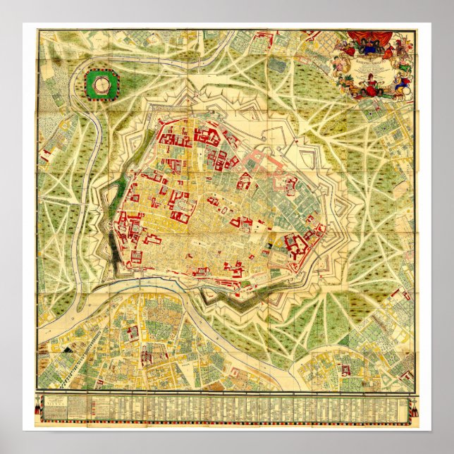 Poster " Österreich : 1710 Wien - Steinhausen Stadtplan (Devant)