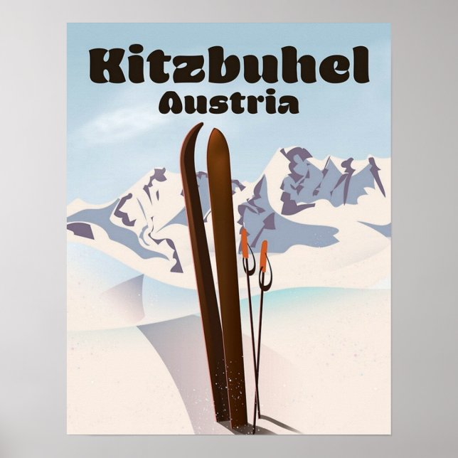 Poster " Österreich : 2021/heute Kitzbuhel - Wintersport (Devant)