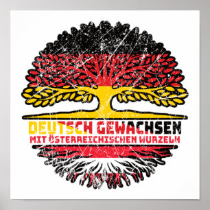 Poster Österreich Österreichisch Deutsch Deutschland Baum