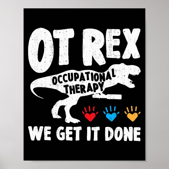 Poster OT Rex Docteur En Thérapie Professionnelle OT (Devant)