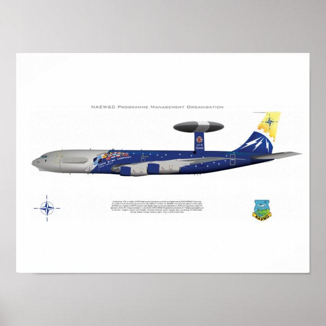 Poster OTAN E-3A, 25e anniversaire (Devant)