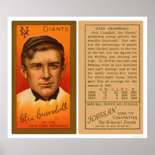 Poster Otis Crandall Giants Baseball 1911
