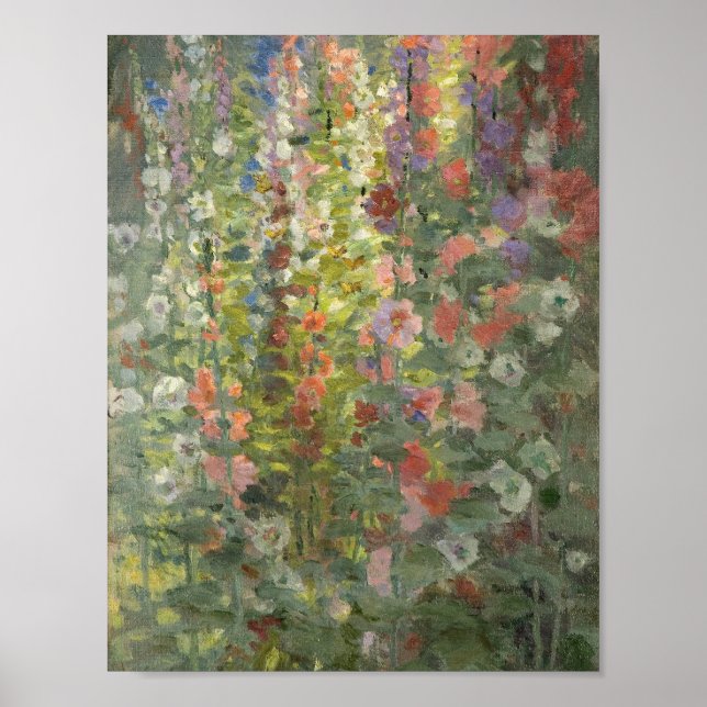 Poster Otto Stark - Hollyhocks (Devant)