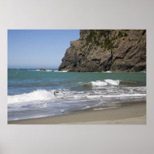 Poster OU, Côte de l'Oregon, Plage de Whaleshead, Sud