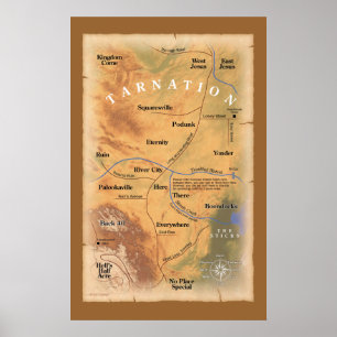 Poster Où dans Tarnation ? (Carte drôle)