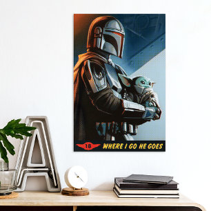 Poster Où je vais il va Graphique en demi-teintes de coul