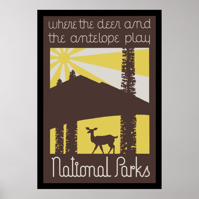 Poster où le cerf et l'antilope jouent (Devant)