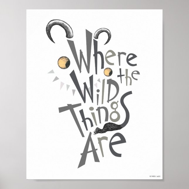 Poster Où les choses sauvages sont citées Graphique (Devant)