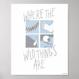 Poster Où Sont Les Choses Sauvages Graphique Carré