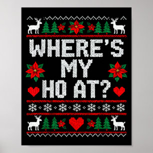 Poster Où sont mes potes Matching Couple Noël Ugly