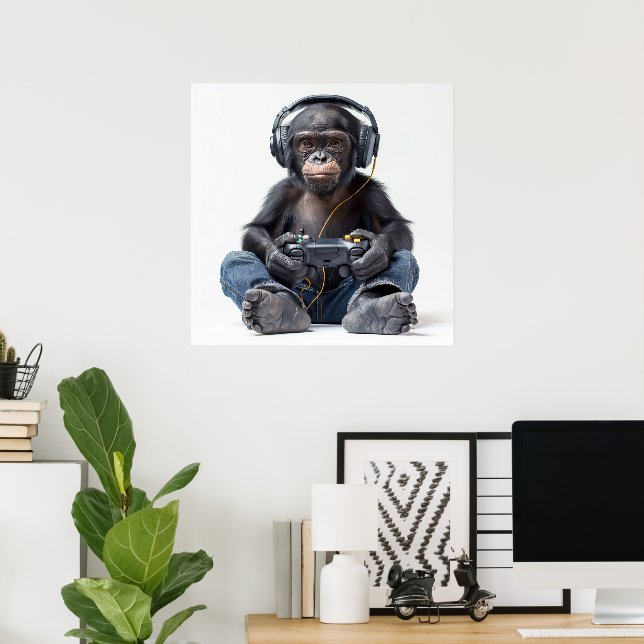 Poster ou télécharger Gamer Chimp pour enfants (Bureau à domicile)