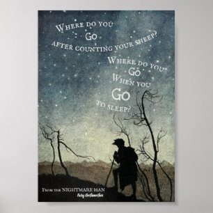 Poster Où vas-tu ? illustration Arthur Rackham