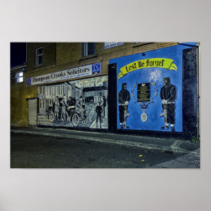 Poster Oublions IRA Murals Belfast