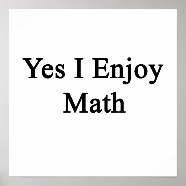 Poster Oui, j'aime les maths (Devant)