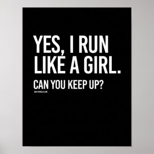Poster Oui, je cours comme une fille — Fitness des filles